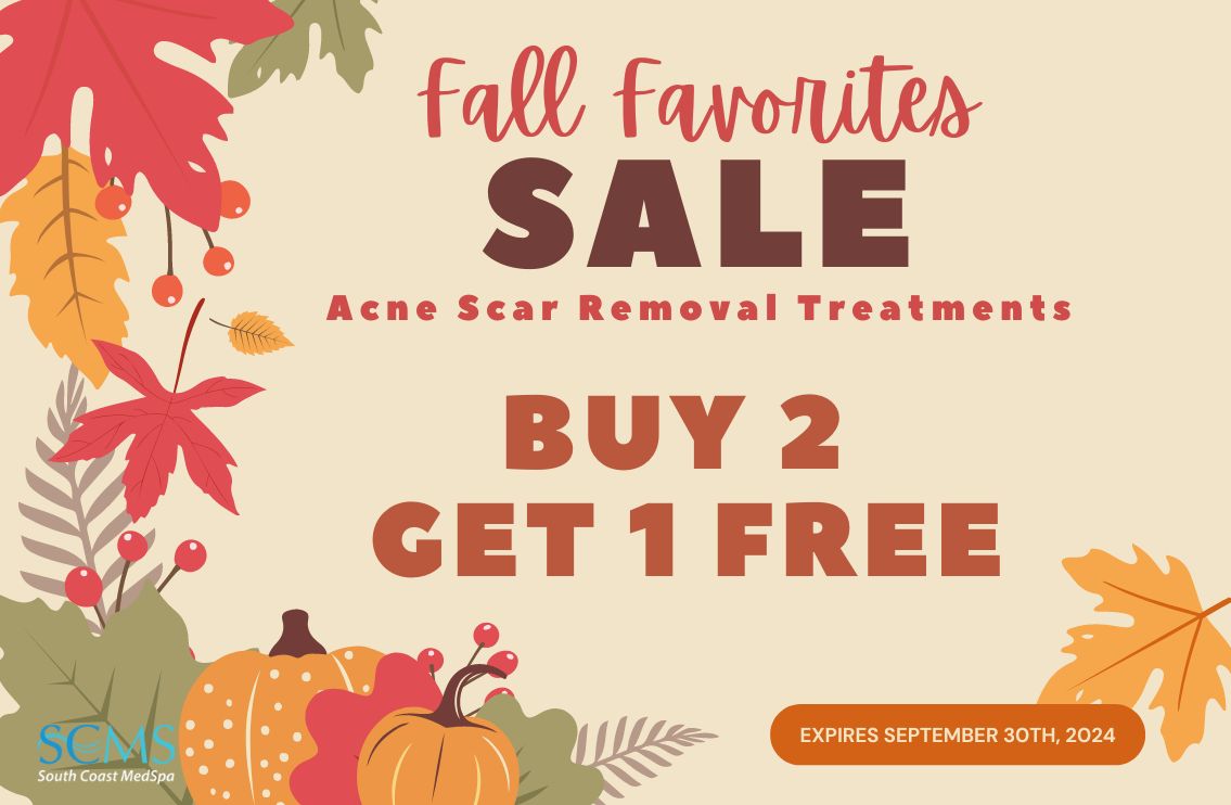 Fall Favorites Sale - Buy 2, get one Free on Acne Scar Removal Treatments. Expires 9/30/24