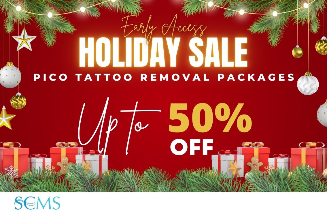 Early Access Holiday Sale - Up to 50% off Pico tattoo removal. Limited Time Offer