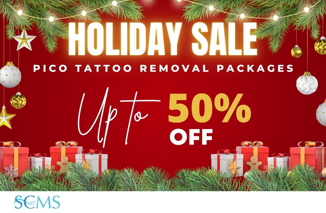 Holiday Sale - Up to 50% off Pico tattoo removal. Limited Time Offer